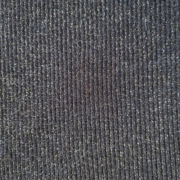 Lane Bryant Black with Gold metallic thread woven through tank top EUC - Picture 2 of 5